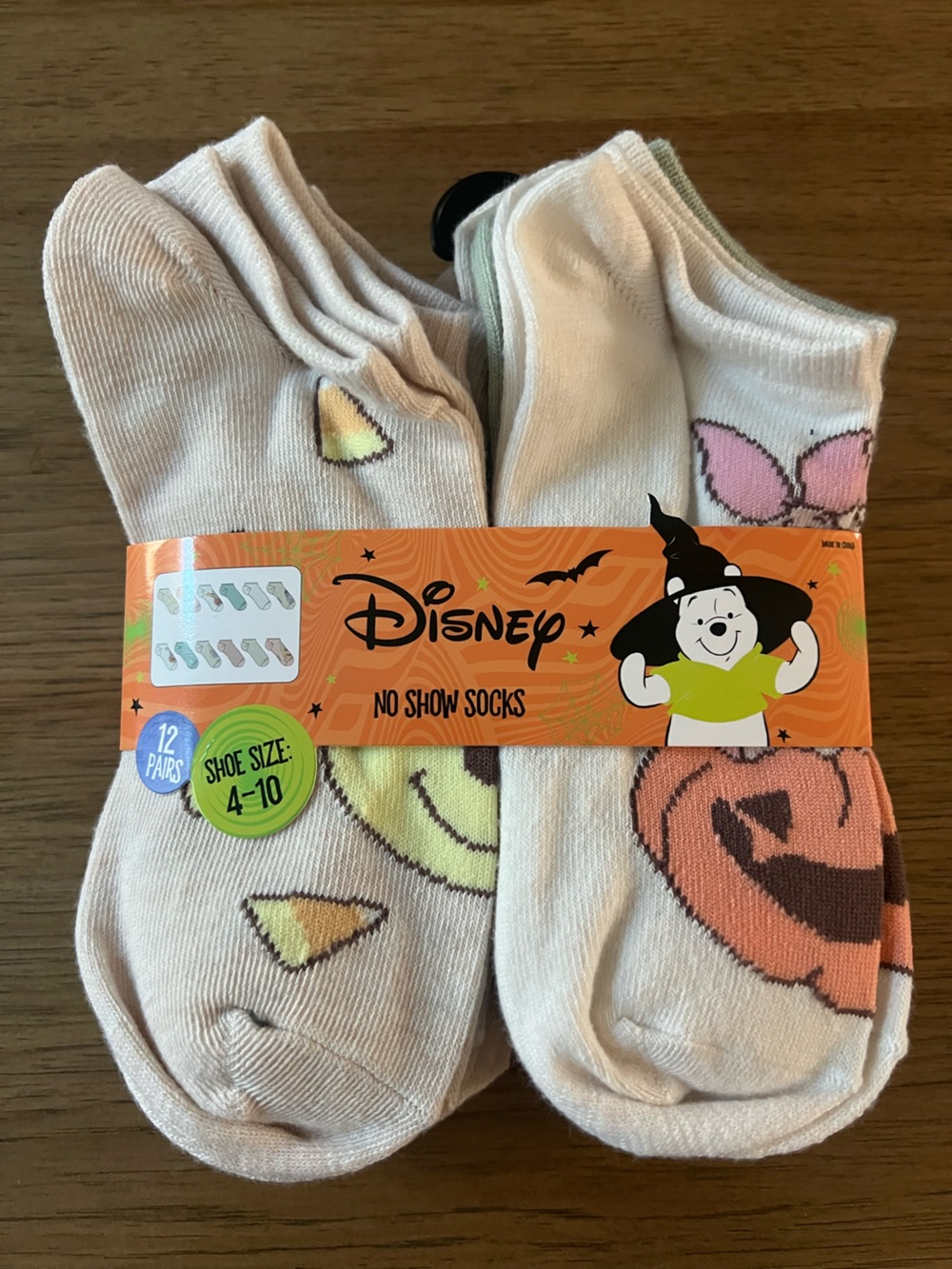 NWT Disney Winnie the Pooh Halloween Fall Socks - 12 pack!